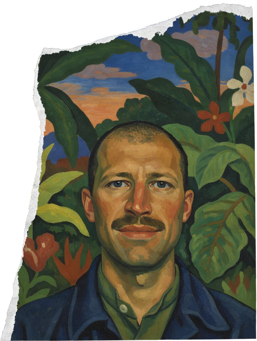 Painted portrait of Alex Held